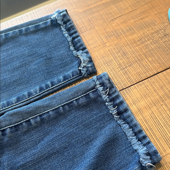 Democracy High Rise Distressed Button-Fly Jeans with elastic waistband. - Picture 10 of 11